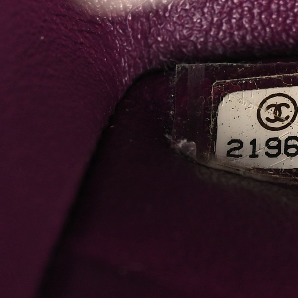 Suede Lambskin Scallop Quilted Medium Pagoda Flap Purple