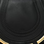Calfskin Mini Marcie Metal Bar Trim Crossbody Bag Black
