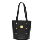 Saffiano Studded Mini Tote Bag Black