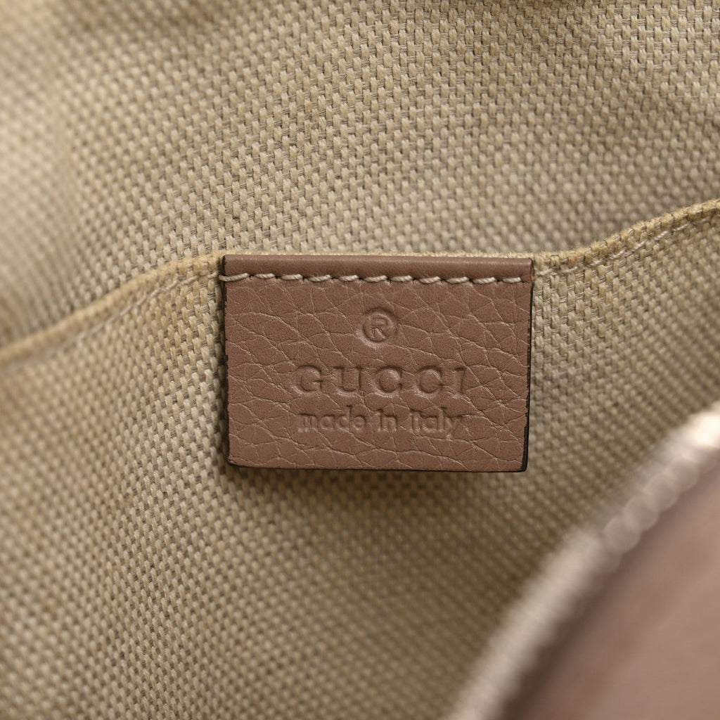 Pebbled Calfskin Small Soho Disco Bag Rose Beige