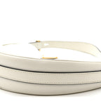 Soft Calfskin Small Arque Shoulder Bag White