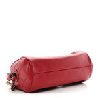 Calfskin Chain 20s Signature Bowling Bag Red