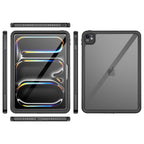 SAHARA - Oasis Series Water-Resistant Case for Apple iPad Pro (M4) 11" 2024 - Clear/Black