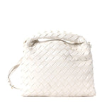 Calfskin Intrecciato Mini Hop White