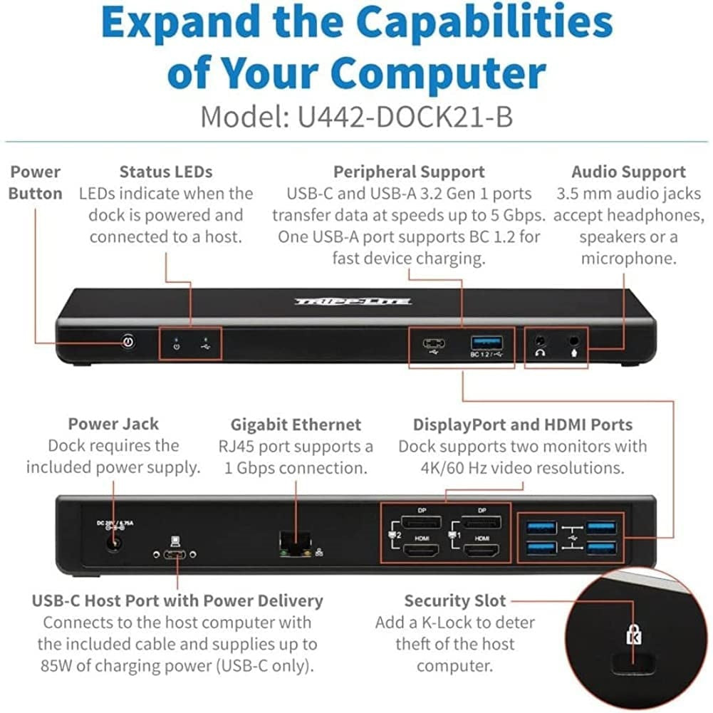 5K 60Hz USB C Dual Display Dock