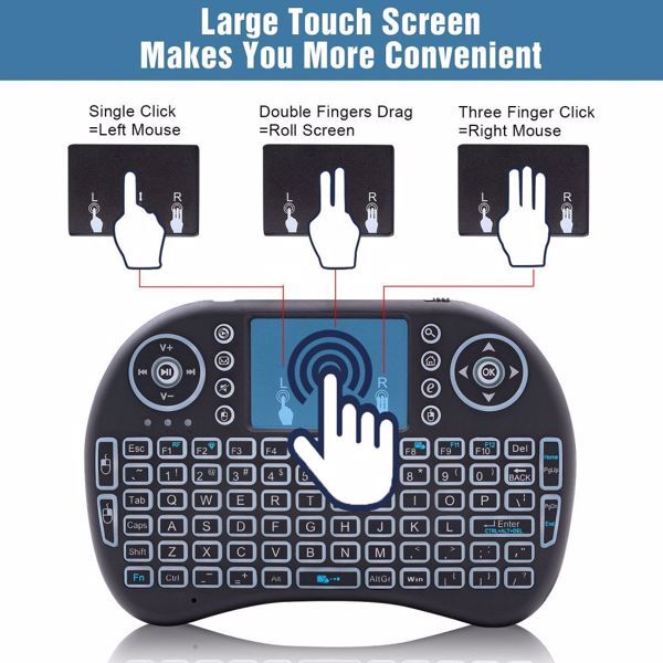 Mini i8 Wireless Keyboard 2.4G with Touchpad for PC BACK LIGHT Kodi Media Box