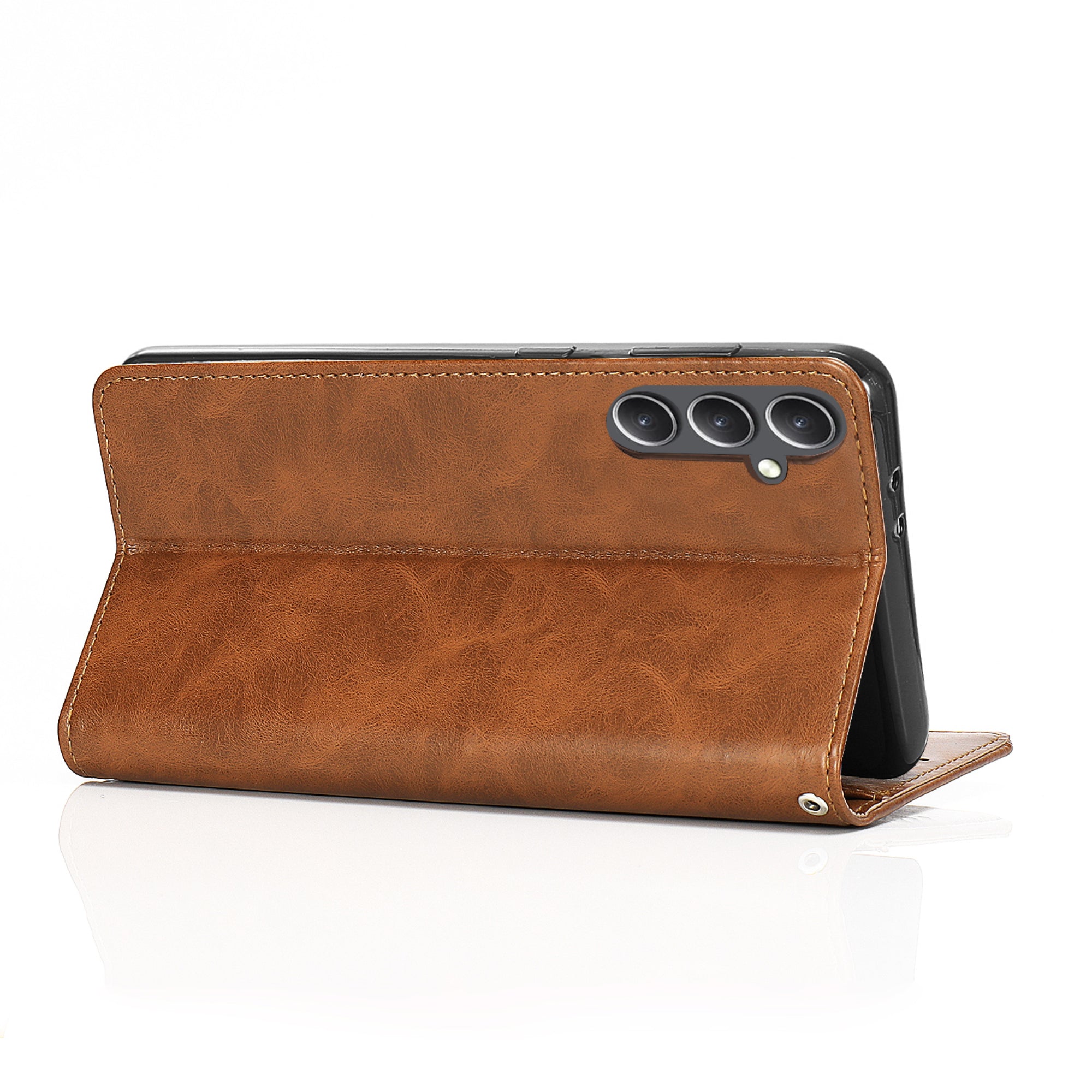 SAHARA - Indy Series Genuine Leather Wallet Case - Samsung Galaxy S23 FE