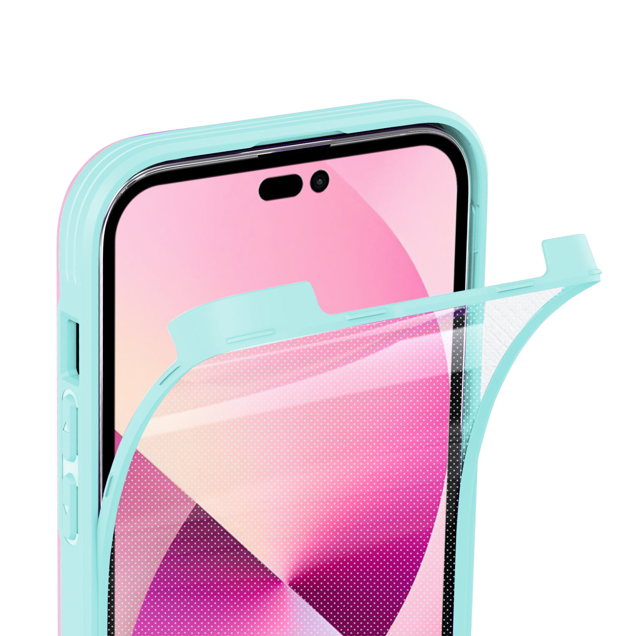 Full Protection With Mobile Phone Protective Film Slide Camera Lens Phone Case For Iphone 14 Pro In Blue