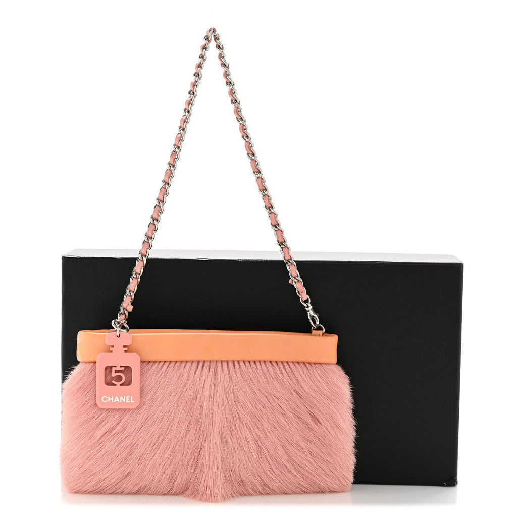 Rabbit Fur N°5 Pochette Pink Orange