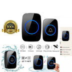 Wireless Doorbell Chime Waterproof Plugin Receiver Adjustable Volume 1000FT Kit