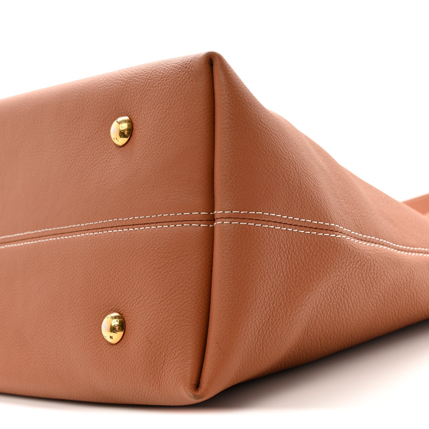 Grained Calfskin Low Key Hobo MM Cognac