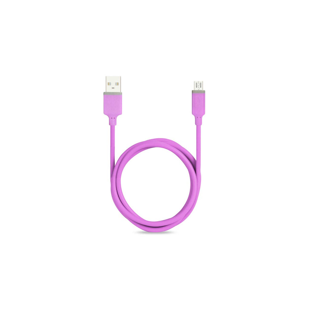 Reiko Micro Usb Car Charger With Data Usb Cable In Purple