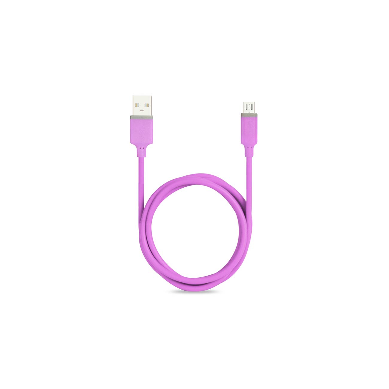 Reiko Micro Usb Car Charger With Data Usb Cable In Purple