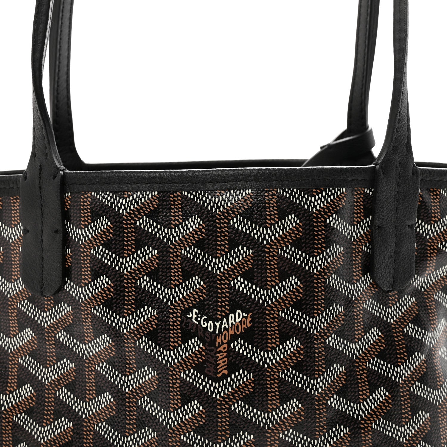 Goyardine Reversible Mini Anjou Black