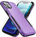 Entronix Bundle Compatible with iPhone 13 - Soft-Touch Dual-Layer Case & 1 Clear Screen Protector