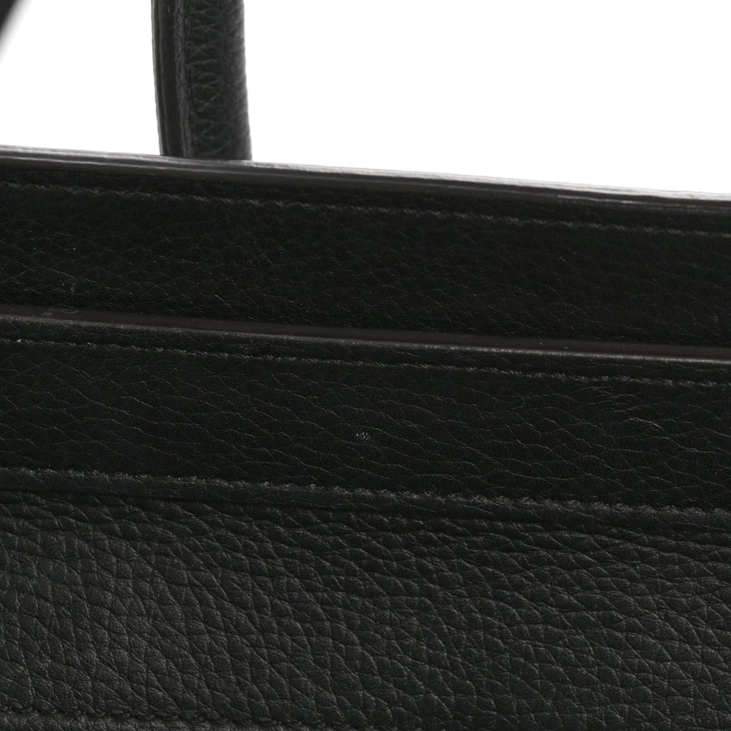 Drummed Calfskin Micro Luggage Black