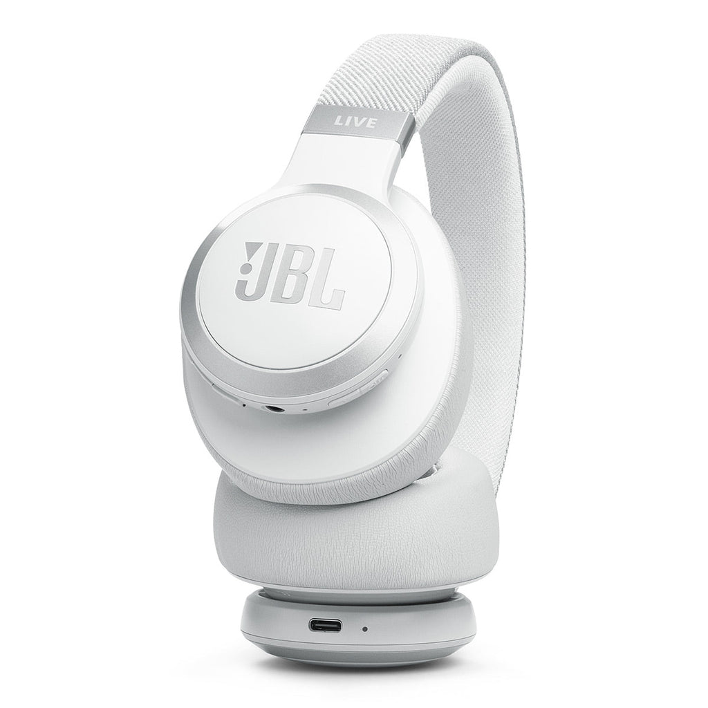 JBL Live 770NC Wireless Over Ear Noise Cancelling Headphone Bundle with gSport Case (White)