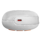 JBL Clip 5 Ultra Portable Bluetooth Speaker with gSport Carbon Fiber Case (White)