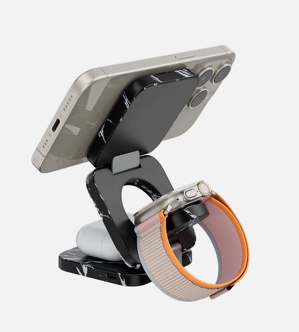 KUXIU X55 Nature Series 3-in-1 Foldable Magnetic Wireless Charging Station