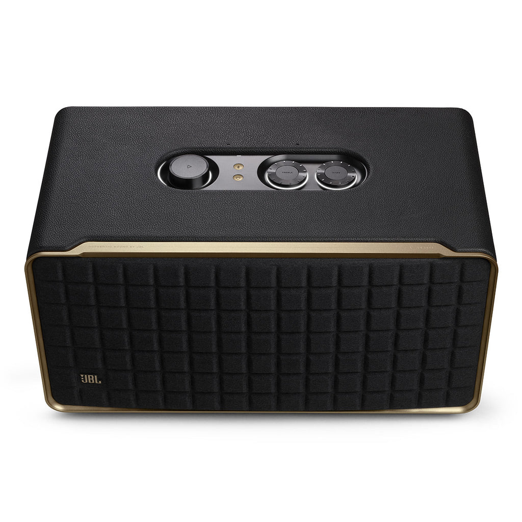 JBL Authentics 500 Wireless Bluetooth Speaker with Dolby Atmos Music (Black/Gold)