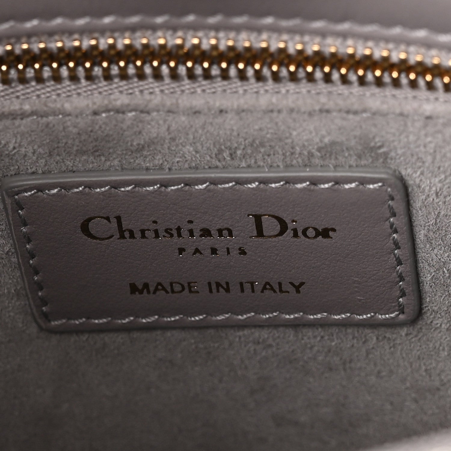 Calfskin Satin Celestial Bead Embroidery Embroidered Small Lady Dior Grey Multicolor
