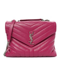 Calfskin Y Quilted Monogram Medium Loulou Chain Satchel Freesia