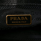 Saffiano Lux Micro Galleria Shoulder Bag Black