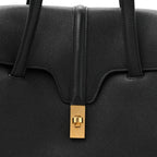 Supple Grained Calfskin Medium Soft 16 Bag Black