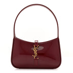 Patent Calfskin Le 5 A 7 Mini Hobo Red Grenat