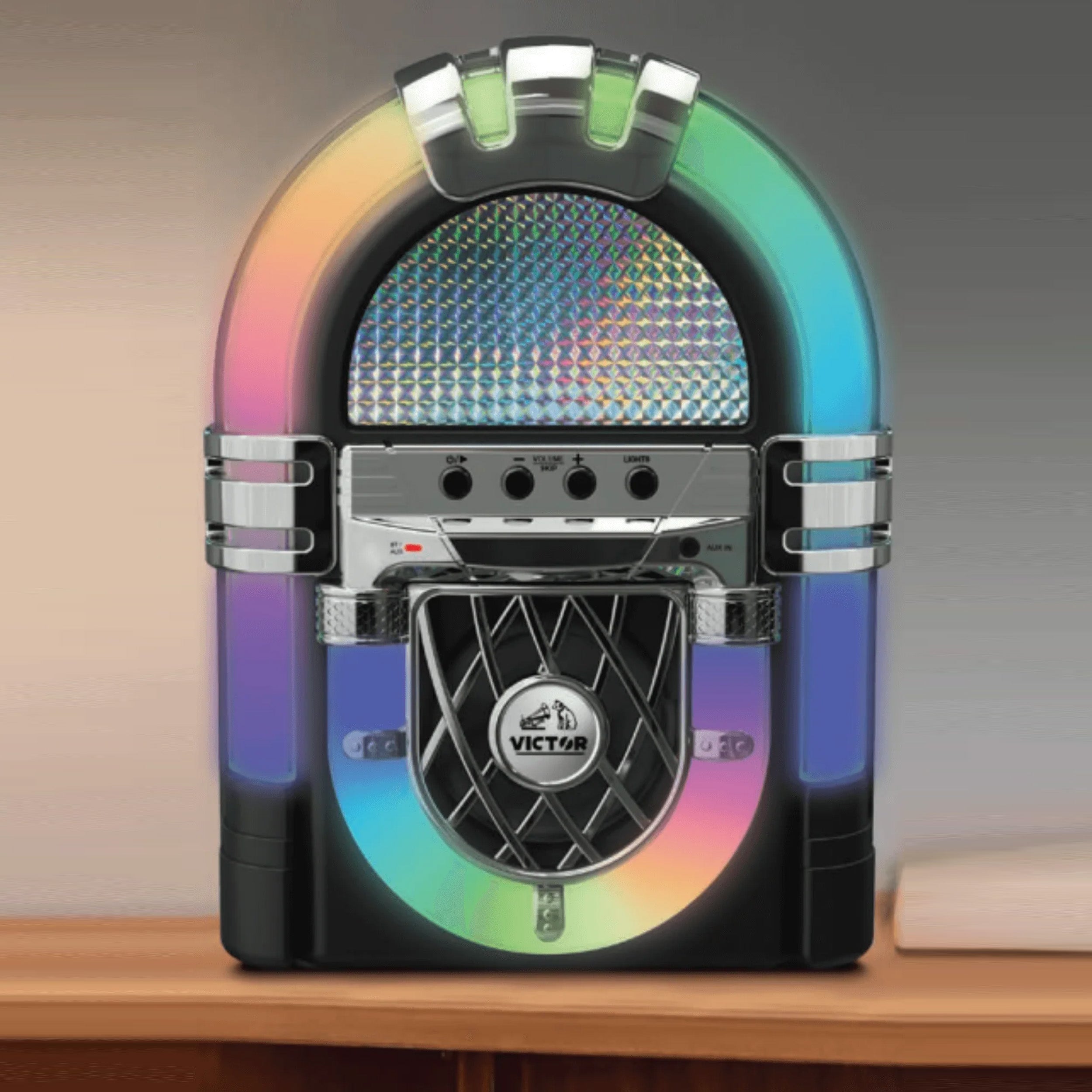 Mini Bluetooth Jukebox with Multicolor LED Lighting