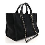Mixed Fibers Small Deauville Tote Black