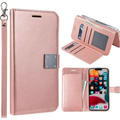 Entronix Case Compatible with iPhone 15 Plus - Foldable Leather Wallet, Card Holder & Lanyard
