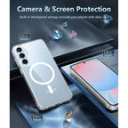 Entronix [Magnetic] Case Compatible with Galaxy S24 FE - [Hard Back] Slim Clear