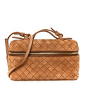 Suede Intrecciato Bang Bang Vanity Case Amber