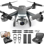 4DRC V14 RC Drone WIFI FPV 4K HD Wide Angle Dual Camera Quadcopter Portable With Bag ,3 Batteries Drone For Beginner,Headless Mode,Gesture Photo - 3 Batteries