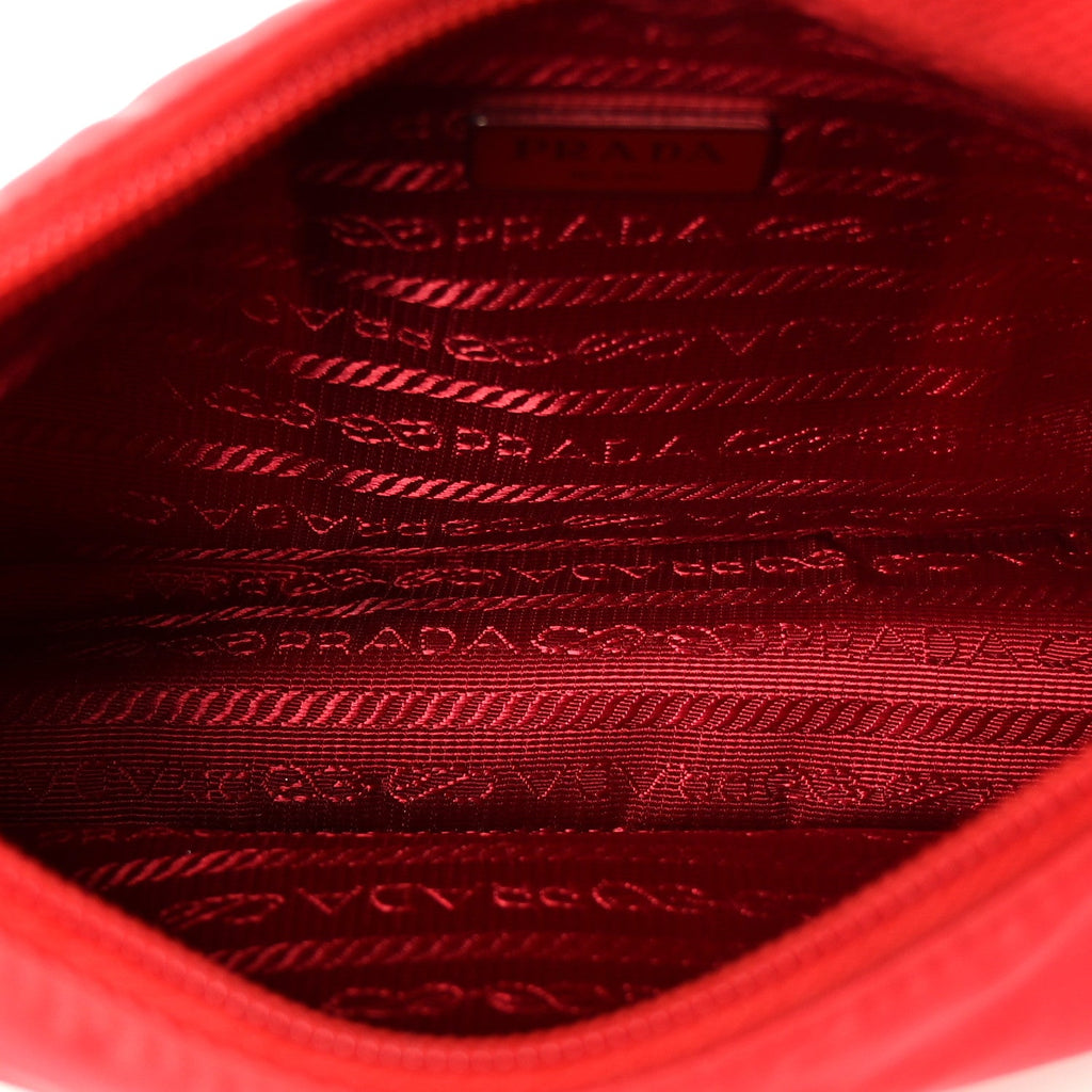 Tessuto Nylon Mini Re-Edition 2000 Bag Rosso