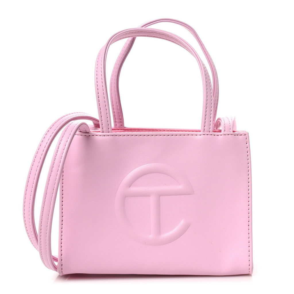 Vegan Leather Small Shopping Bag Bubblegum