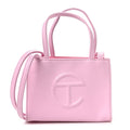 Vegan Leather Small Shopping Bag Bubblegum