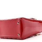 Patent Cannage Medium Lady Dior Red