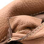 Calfskin Mini Marcie Round Crossbody Bag Nut