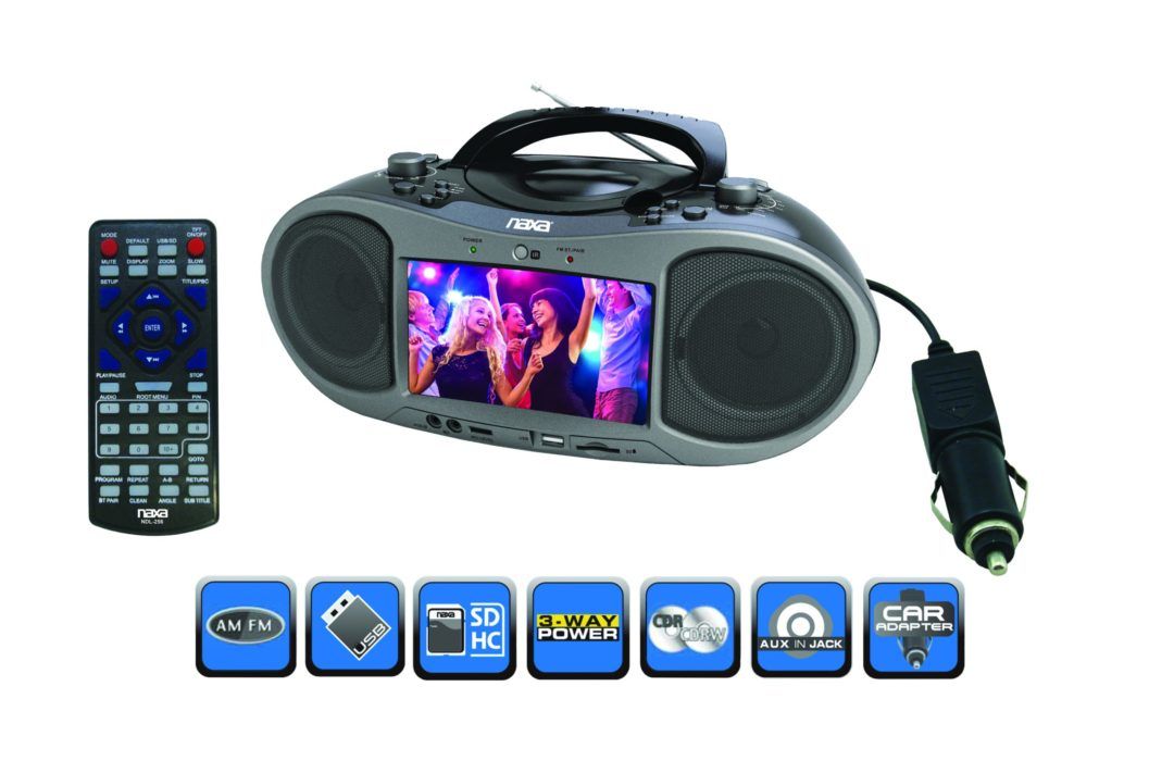 7" Bluetooth DVD Boombox