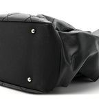 Coated Canvas Quilted Large Paris Biarritz Tote Black