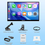 9-Inch Touchscreen Portable Car Stereo with Wireless Apple CarPlay, Android Auto, USB, TF, Bluetooth, and Mirror Link Functionality with Camera