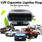 2pcs car heaters, 150W 12V portable car heater, insertable cigarette lighter, 360 ° rotatable 2-in-1 quick heating and cooling mode