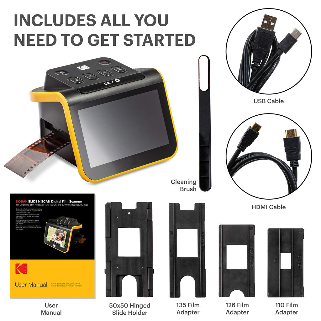 Kodak Slide N SCAN Film and Slide Scanner with 5" LCD Screen, Converts Negatives & Slides to JPEG