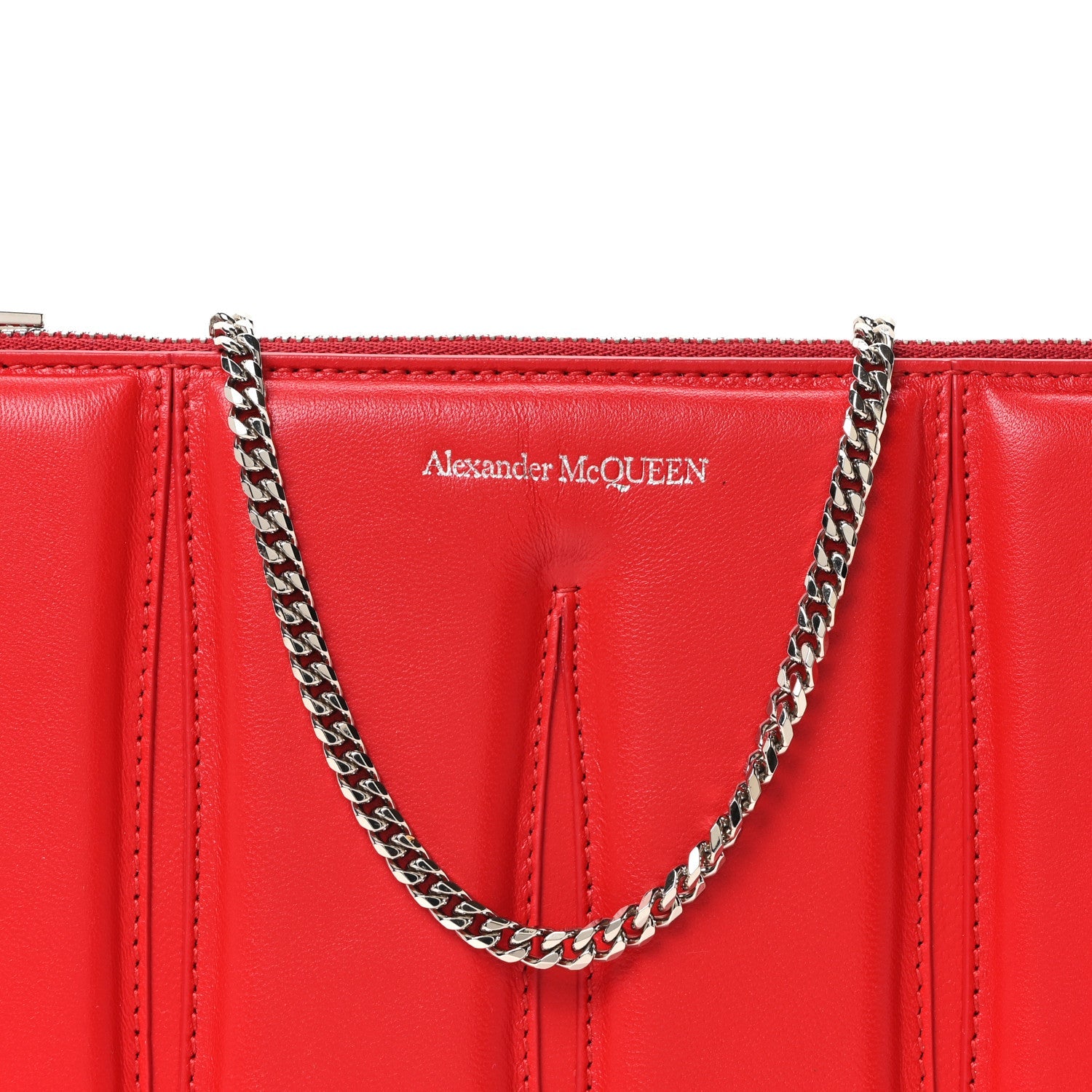 Calfskin Slash Pouch Welsh Red