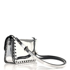Mirror Calfskin Small Rockstud23 Shoulder Bag Silver