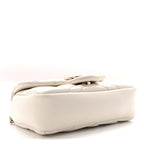 Lambskin Matelasse Mini GG Marmont Shoulder Bag White