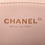 Iridescent Calfskin Quilted Small Straight Lined Flap Red