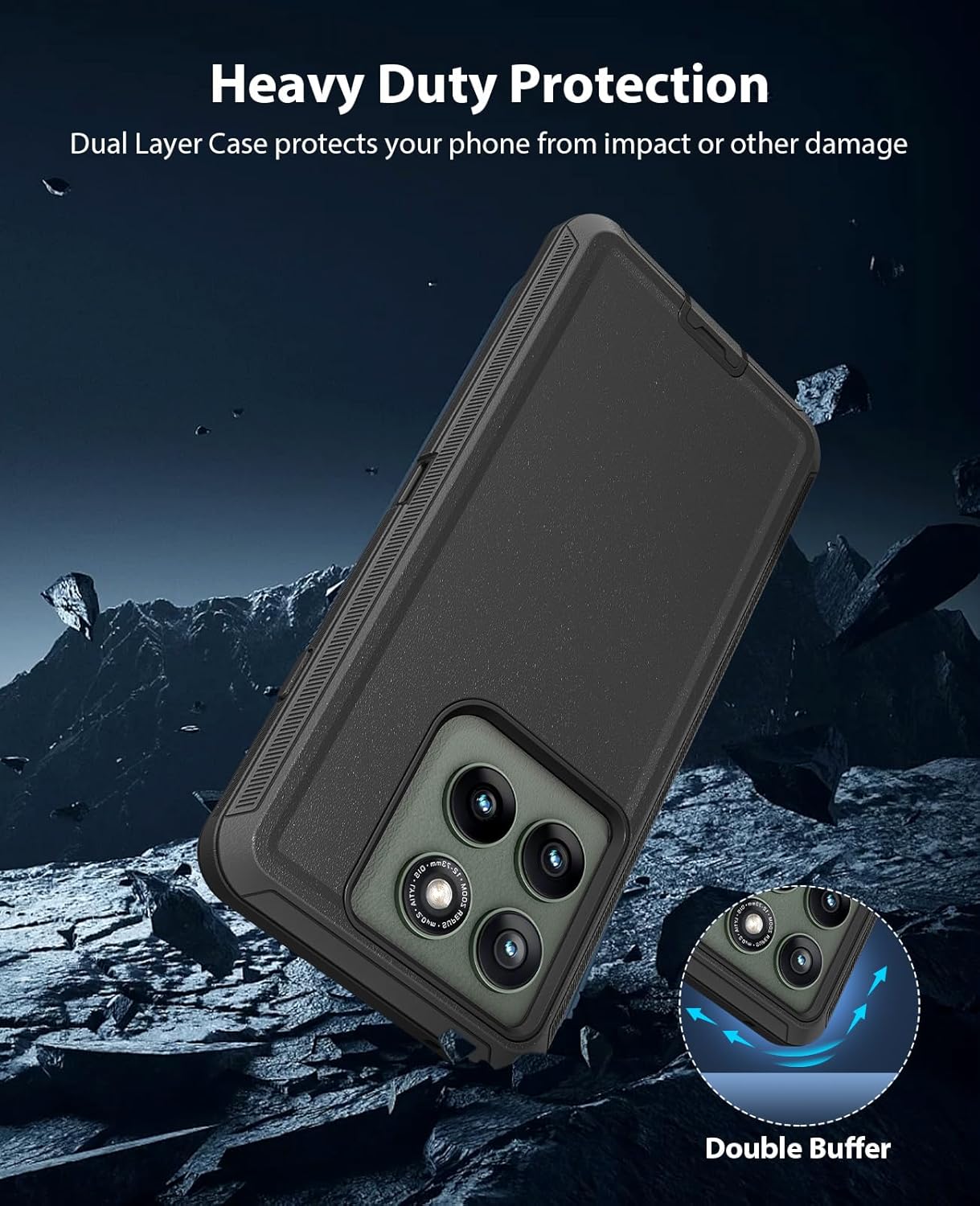 Entronix Case Compatible with Moto Edge 2025 - Triple-Layer Heavy Duty Protection